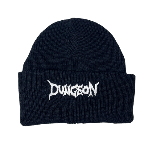 DUNGEON LOGO BEANIE - 'BLACK / GLOW IN THE DARK'