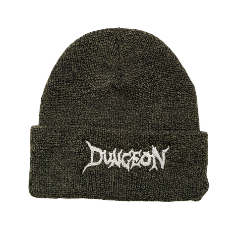DUNGEON LOGO BEANIE - 'MOSS / GLOW IN THE DARK'