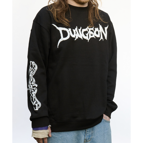 'BREAK THE CHAIN' - CREW NECK SWEATSHIRT - BLACK