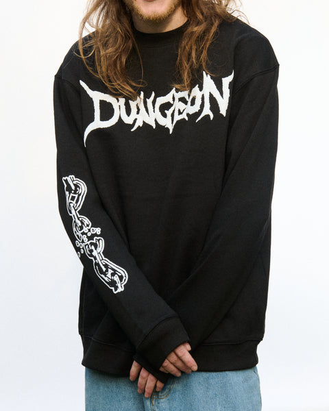 'BREAK THE CHAIN' - CREW NECK SWEATSHIRT - BLACK