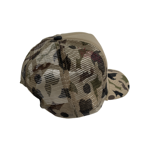 DUNGEON LOGO - PINK / CAMO FOAM TRUCKER CAP