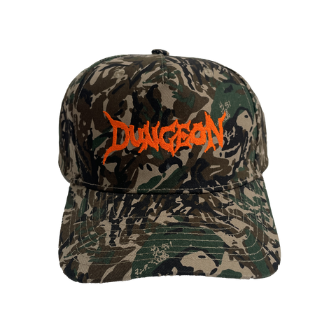 DUNGEON LOGO - CANVAS FOREST CAMO CAP