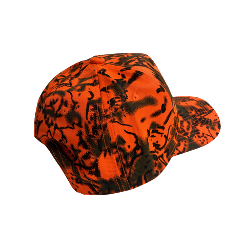 DUNGEON LOGO -  ORANGE FOREST CANVAS CAMO CAP