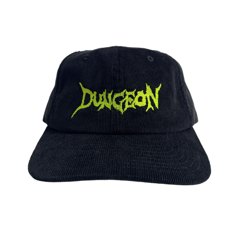 DUNGEON LOGO -  NEON YELLOW / BLACK CORD CAP
