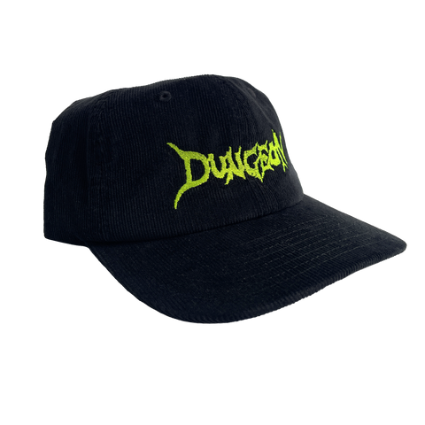 DUNGEON LOGO -  NEON YELLOW / BLACK CORD CAP