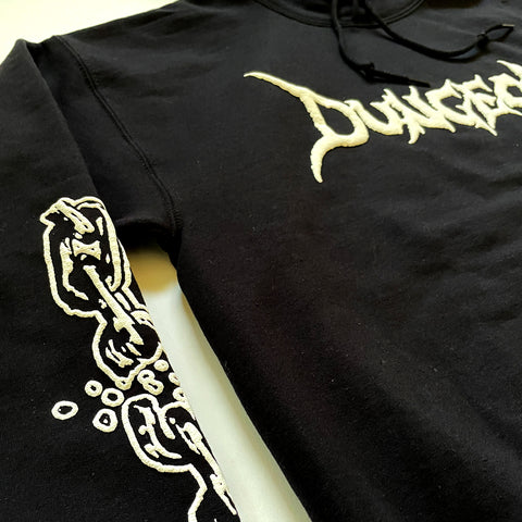 'BREAK THE CHAIN' LOGO HOOD - BLACK / WHITE