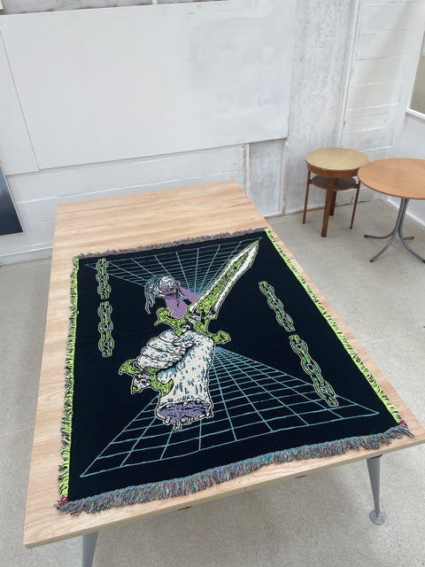 'POWER OF THE SWORD '  - WOVEN BLANKET