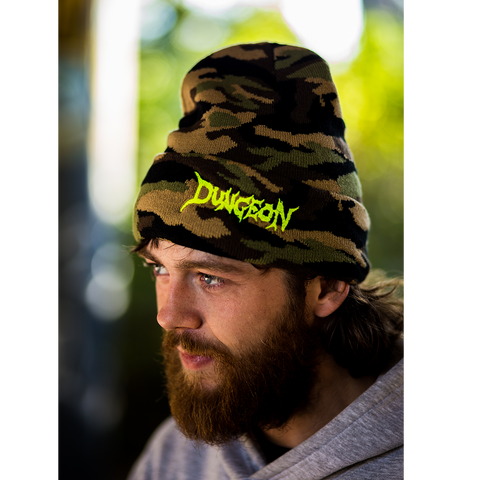 'JUNGLE CAMO' DUNGEON  LOGO BEANIE