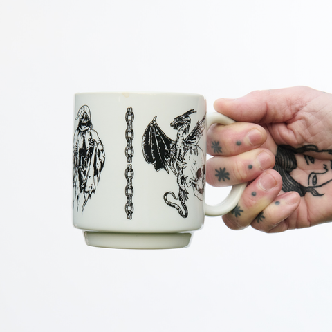 'DRAGON LIES BLEEDING' - CERAMIC FIRED MUG