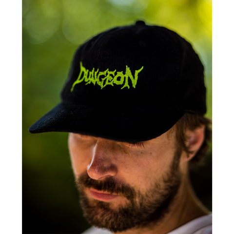DUNGEON LOGO -  NEON YELLOW / BLACK CORD CAP