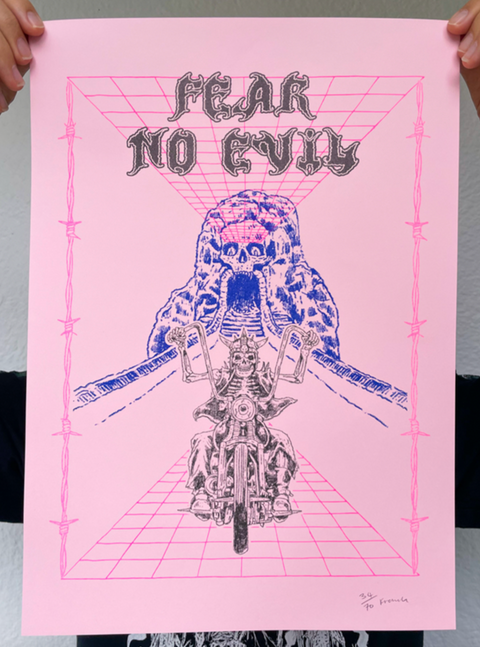 'FEAR NO EVIL' - A3 RISOGRAPH PRINT