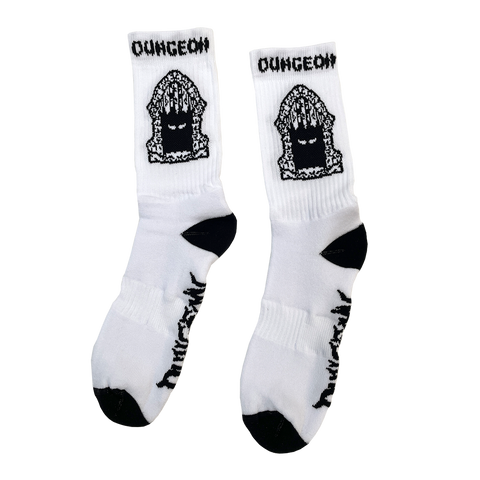 DUNGEON PORTCULLIS SOCKS  - WHITE