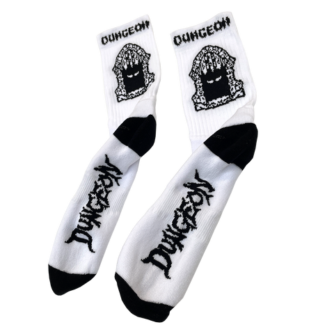 DUNGEON PORTCULLIS SOCKS  - WHITE
