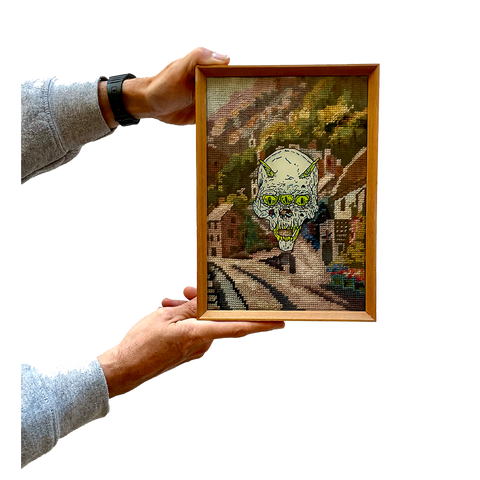 'DEMON VILLAGE' - ORIGINAL PAINTING BY FRENCH