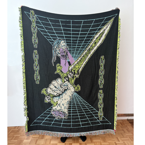'POWER OF THE SWORD '  - WOVEN BLANKET