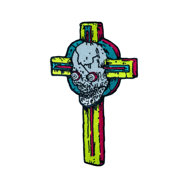 'SKULL CROSS' - EMBROIDERED PATCH