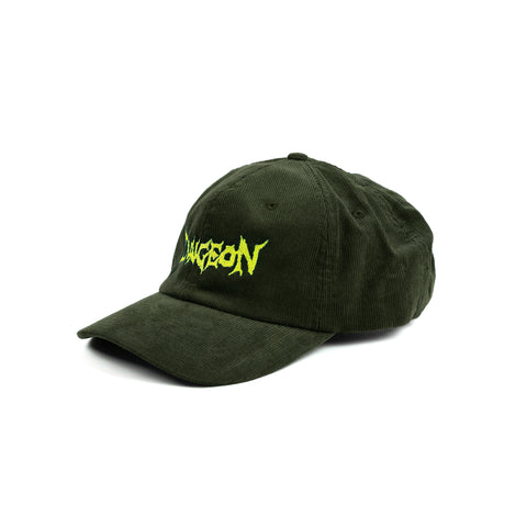 DUNGEON 'OLIVE CORD' LOGO CAP - TENNIS BALL YELLOW
