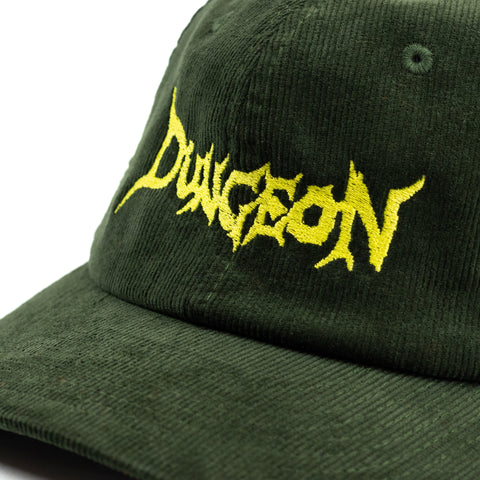 DUNGEON 'OLIVE CORD' LOGO CAP - TENNIS BALL YELLOW