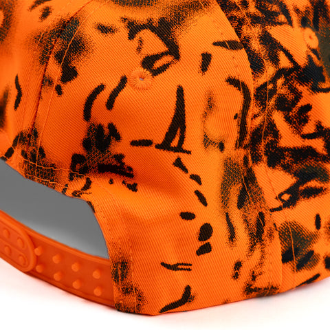 DUNGEON LOGO -  ORANGE FOREST CANVAS CAMO CAP