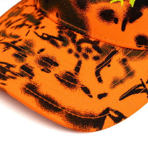 DUNGEON LOGO -  ORANGE FOREST CANVAS CAMO CAP