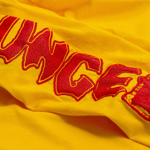 'PORTCULLIS' - LONG SLEEVE T - YELLOW / RED