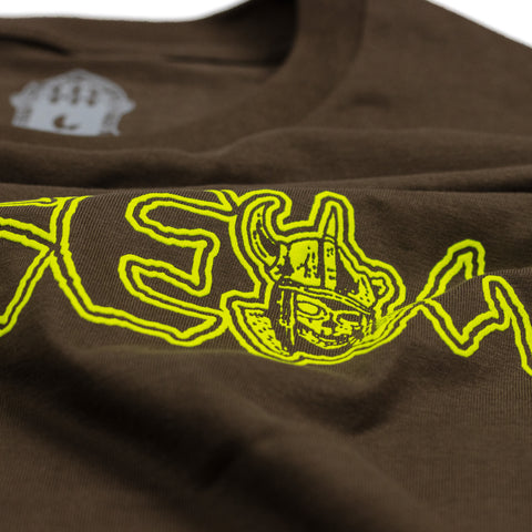'RIDDLE MASTER' - SHORT SLEEVE T-SHIRT - BROWN