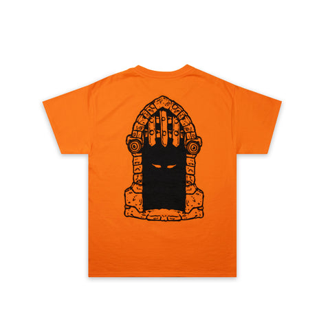 'PORTCULLIS' DUNGEON LOGO T-SHIRT - SAFETY ORANGE