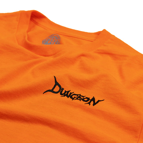 'PORTCULLIS' DUNGEON LOGO T-SHIRT - SAFETY ORANGE