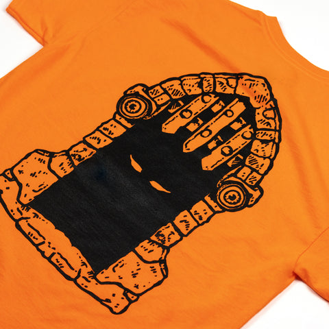 'PORTCULLIS' DUNGEON LOGO T-SHIRT - SAFETY ORANGE