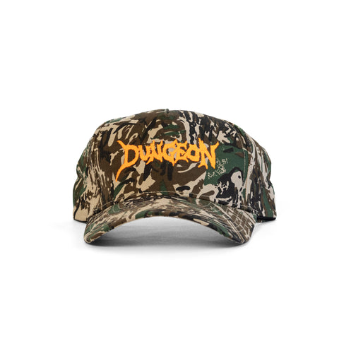 DUNGEON LOGO - CANVAS FOREST CAMO CAP