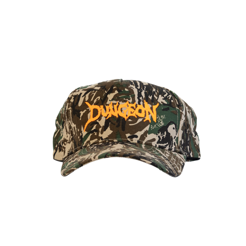 DUNGEON LOGO - CANVAS FOREST CAMO CAP