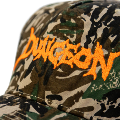 DUNGEON LOGO - CANVAS FOREST CAMO CAP