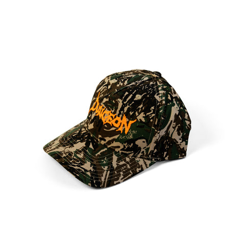 DUNGEON LOGO - CANVAS FOREST CAMO CAP