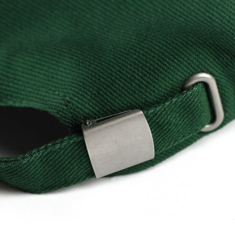 DUNGEON 'BRUSHED COTTON' LOGO CAP - GREEN / TAUPE