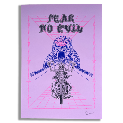 'FEAR NO EVIL' - A3 RISOGRAPH PRINT