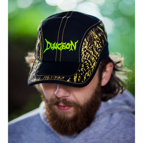 DUNGEON LOGO - CAMO SWIRL CANVAS CAP